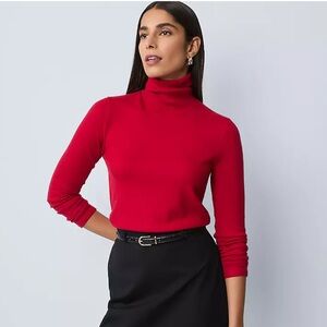 Ann Taylor Red Turtleneck Sweater